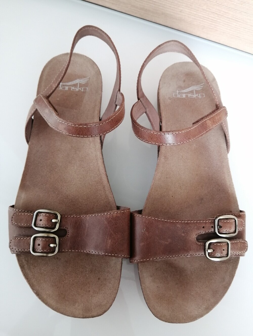 Dansko Rebekah Brown Leather Sandals Size 39